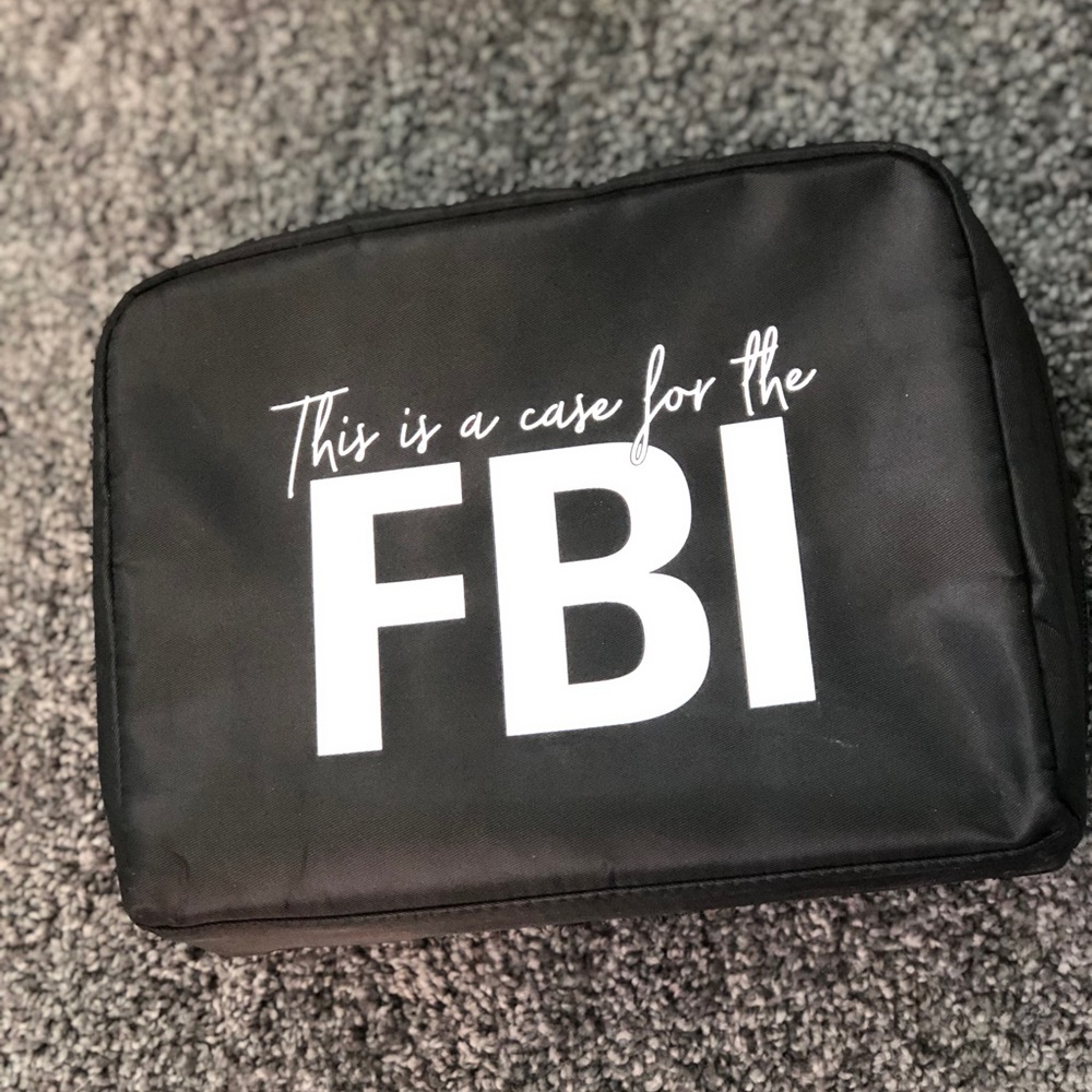 kris x kylie momager cosmetic bag